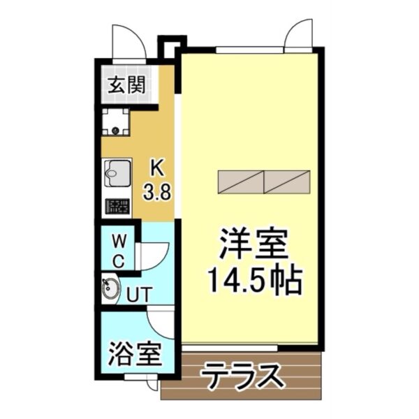 反転タイプ(間取図（平面図）)