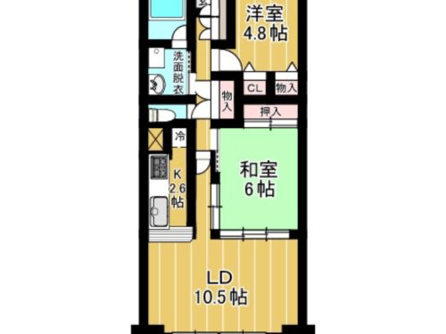 反転タイプ(間取図（平面図）)